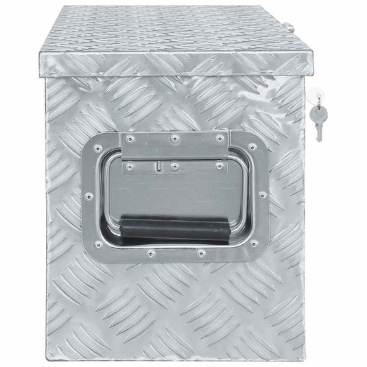 Vidaxl aluminium kist 61,5x26,5x30 cm zilverkleurig