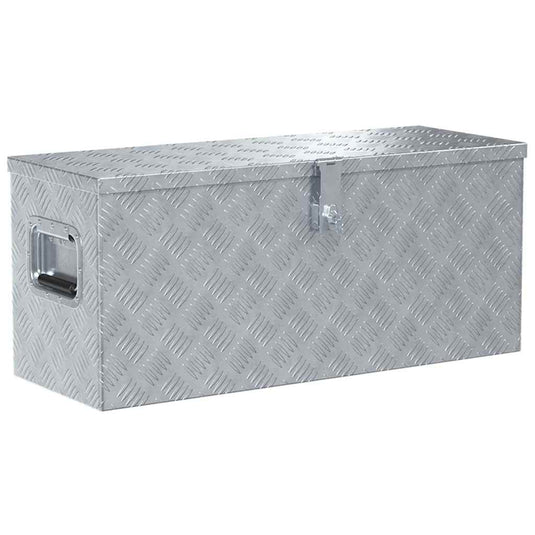 Vidaxl aluminium kist 80x30x35 cm zilverkleurig