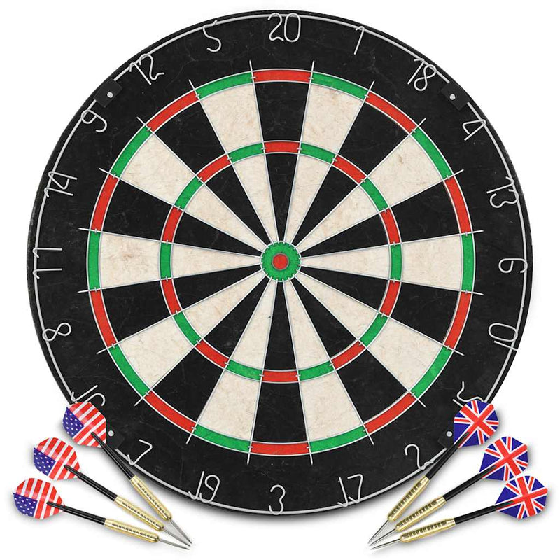 Load image into Gallery viewer, Vidaxl dartbord professioneel met 6 darts en surround sisal
