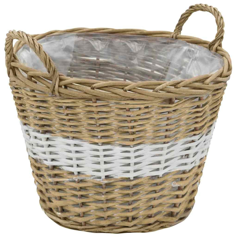 Load image into Gallery viewer, Vidaxl plantenbakken verhoogd 4 st wicker met pe-voering
