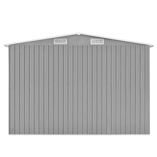 VidaXL Tuinschuur 257x298x178 cm metaal grijs