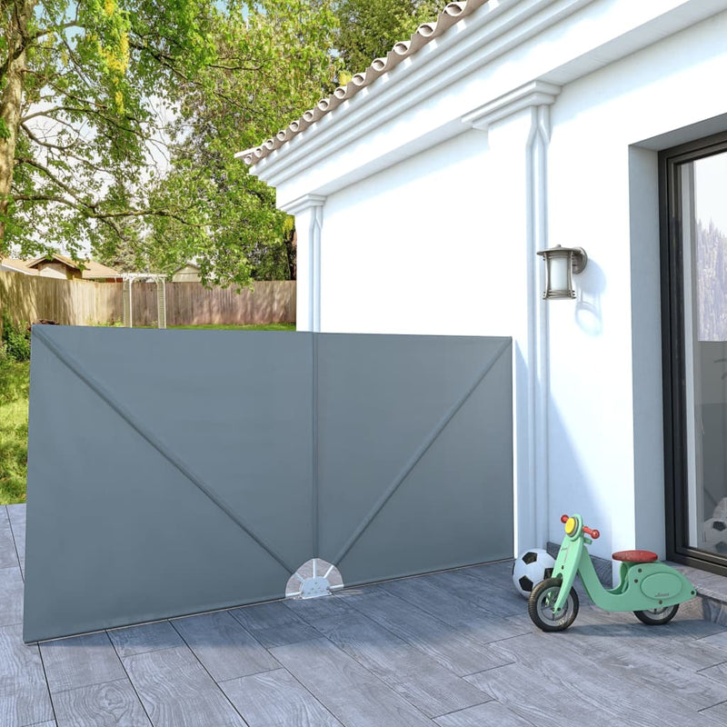 Load image into Gallery viewer, Vidaxl terrasscherm inklapbaar 300x150 cm grijs
