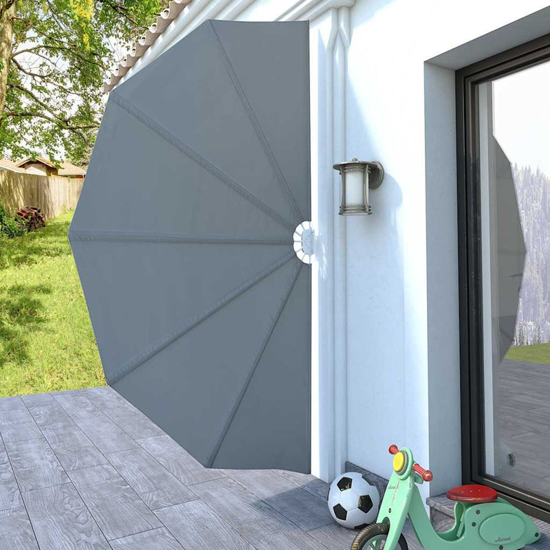 Load image into Gallery viewer, Vidaxl terrasscherm inklapbaar 160 cm grijs
