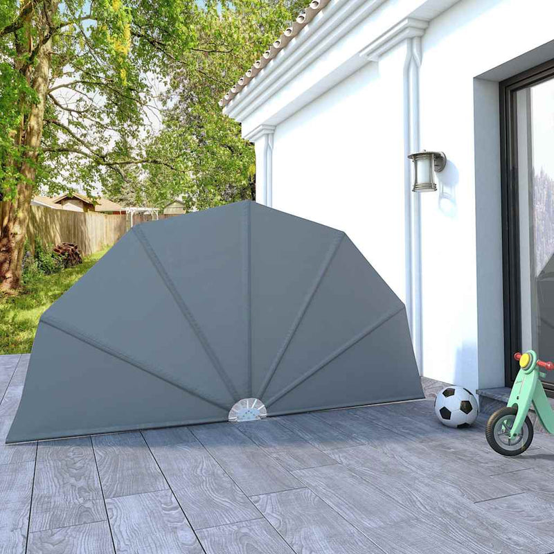 Load image into Gallery viewer, Vidaxl terrasscherm inklapbaar 160 cm grijs
