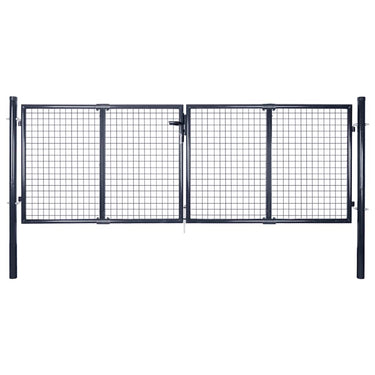 Vidaxl tuinhek van gaas gegalvaniseerd staal 300x75 cm grijs