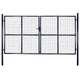 VidaXL Gaaspoort 289x175 cm gegalvaniseerd staal grijs