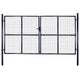 VidaXL Gaaspoort 289x200 cm gegalvaniseerd staal grijs