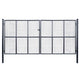 VidaXL Gaaspoort 400x200 cm gegalvaniseerd staal grijs