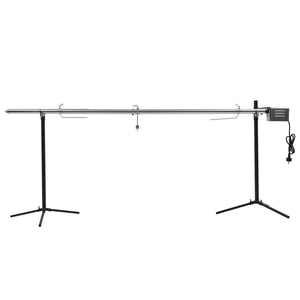 Vidaxl automatische barbecue met motor 207x45x81 cm roestvrij staal