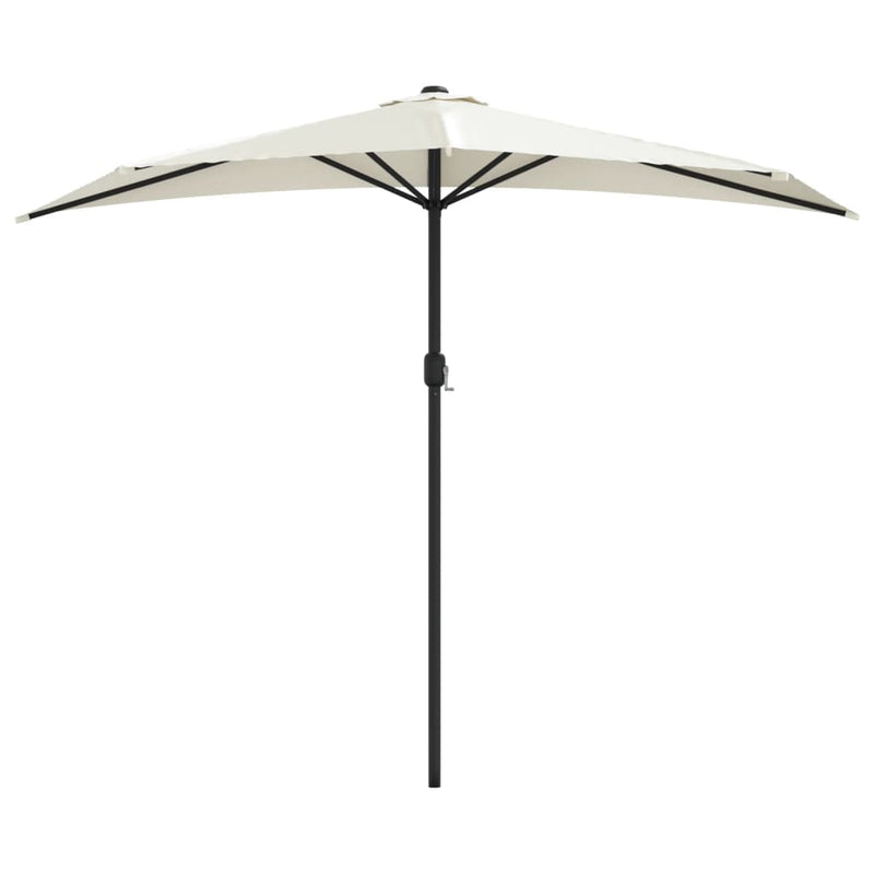 Load image into Gallery viewer, Vidaxl balkonparasol half met aluminium paal 270x144 cm zandkleurig
