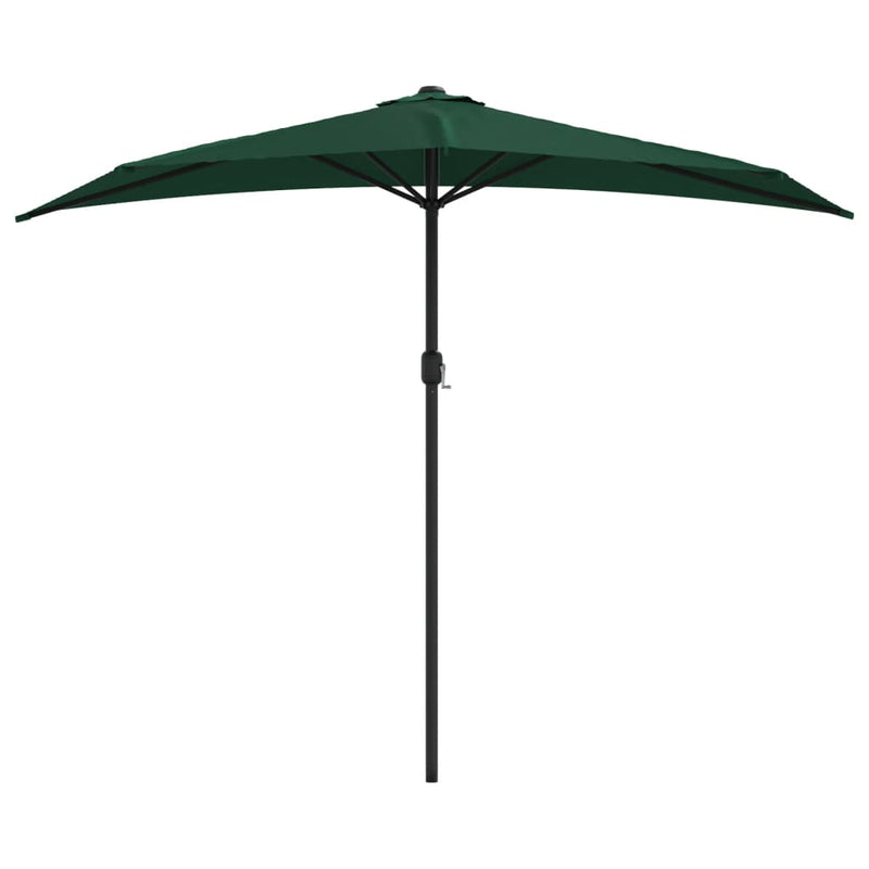 Load image into Gallery viewer, Vidaxl balkonparasol half met aluminium paal 270x144 cm groen
