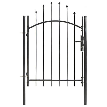 Vidaxl poort 1x1,5 m staal zwart
