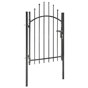 Vidaxl tuinpoort woerden staal 1x1,25 m zwart