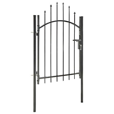 Vidaxl poort 1x1,75 m staal zwart