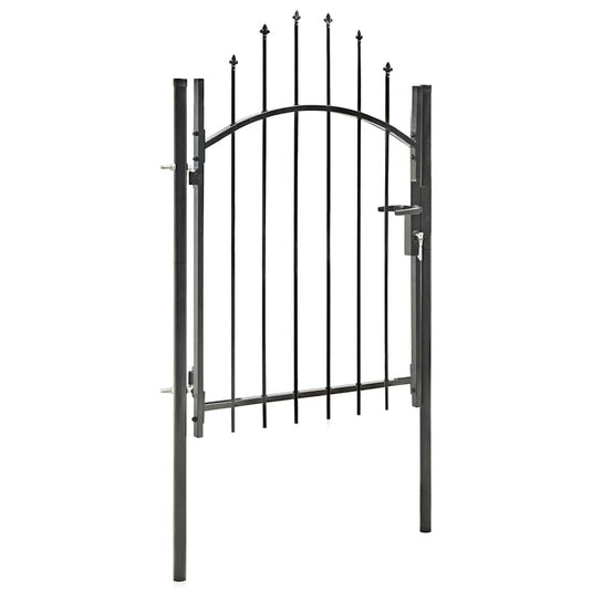 Vidaxl tuinpoort woerden staal 1x1,25 m zwart