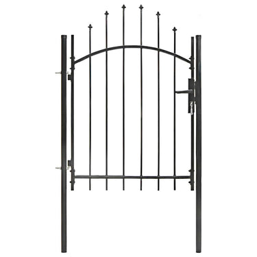 Vidaxl poort 1x1,75 m staal zwart