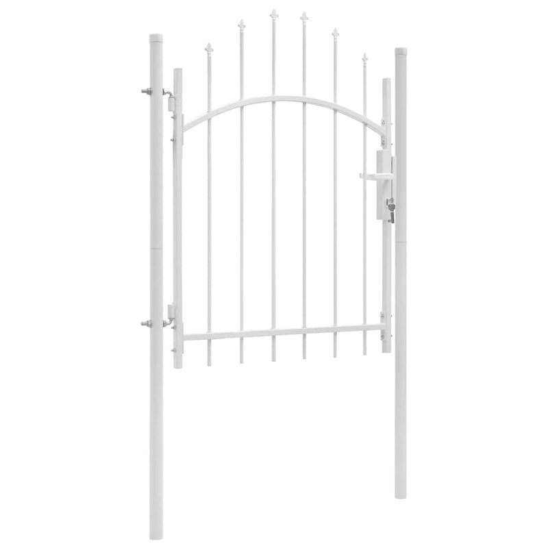 Load image into Gallery viewer, VidaXL Poort 1x1,75 m staal wit
