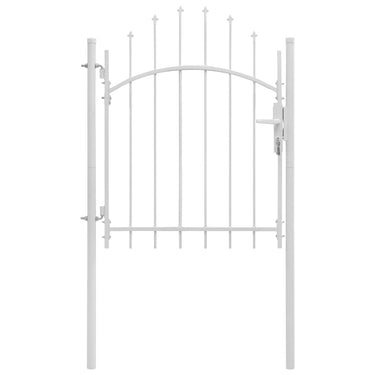 Vidaxl poort 1x1,75 m staal wit