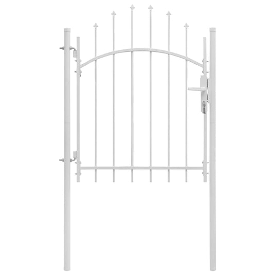 VidaXL Poort 1x1,75 m staal wit