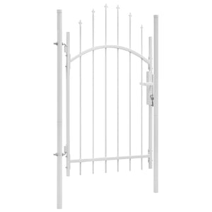 Vidaxl tuinpoort woerden staal 1x2,25 m wit