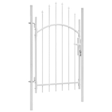 Vidaxl tuinpoort staal 1x2,25 m wit