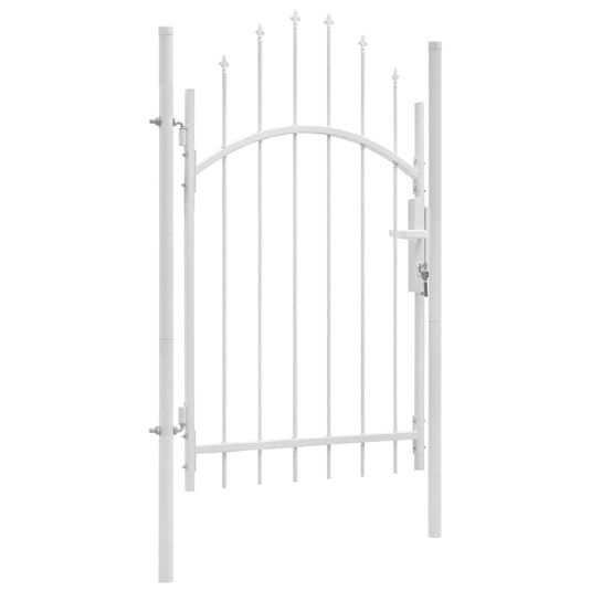 Vidaxl tuinpoort woerden staal 1x2,25 m wit