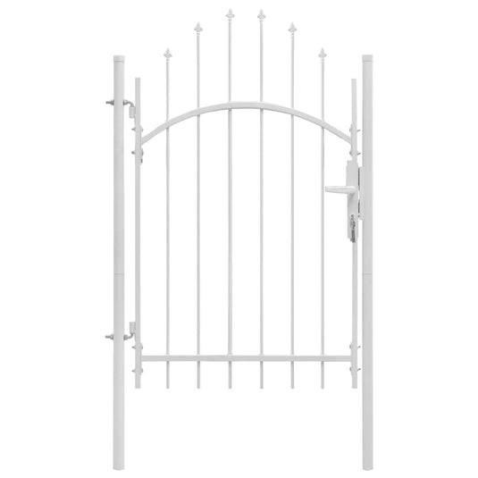 Vidaxl tuinpoort woerden staal 1x2,25 m wit