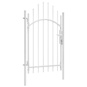 Vidaxl tuinpoort woerden staal 1x2,45 m wit
