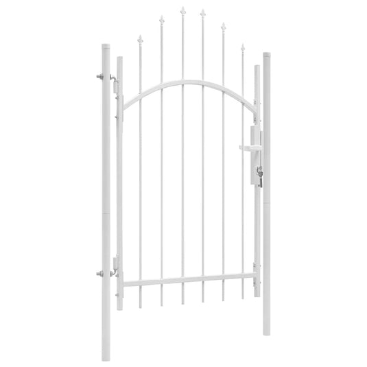 Vidaxl tuinpoort woerden staal 1x2,45 m wit