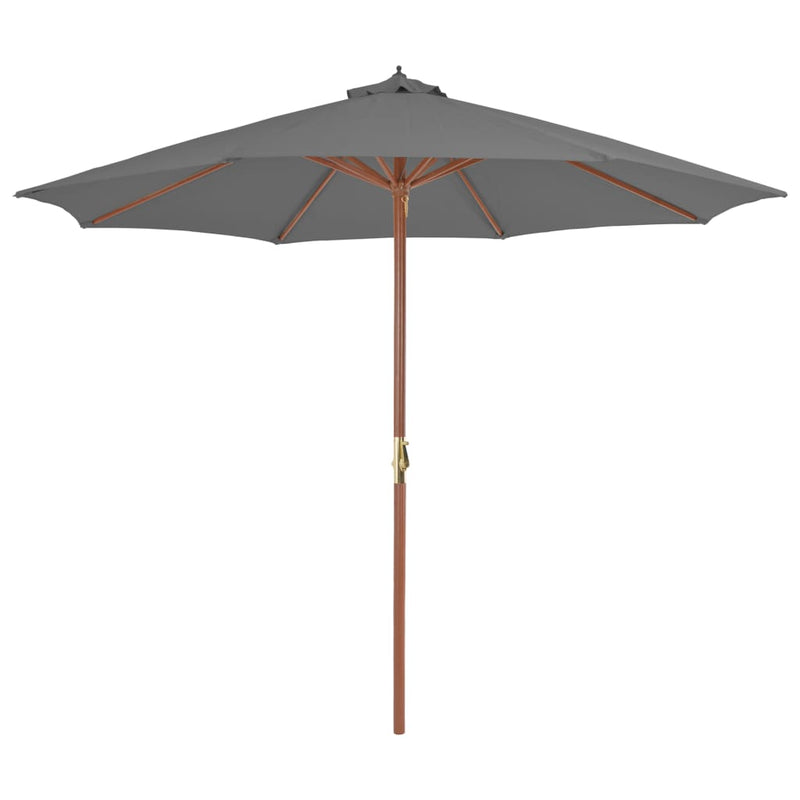 Load image into Gallery viewer, Vidaxl parasol met houten paal 300 cm antraciet
