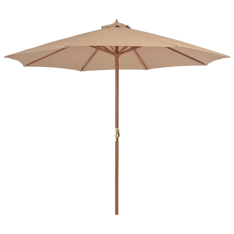 Load image into Gallery viewer, Vidaxl parasol met houten paal 300 cm taupe
