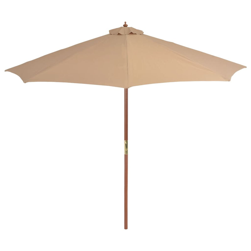 Load image into Gallery viewer, Vidaxl parasol met houten paal 300 cm taupe
