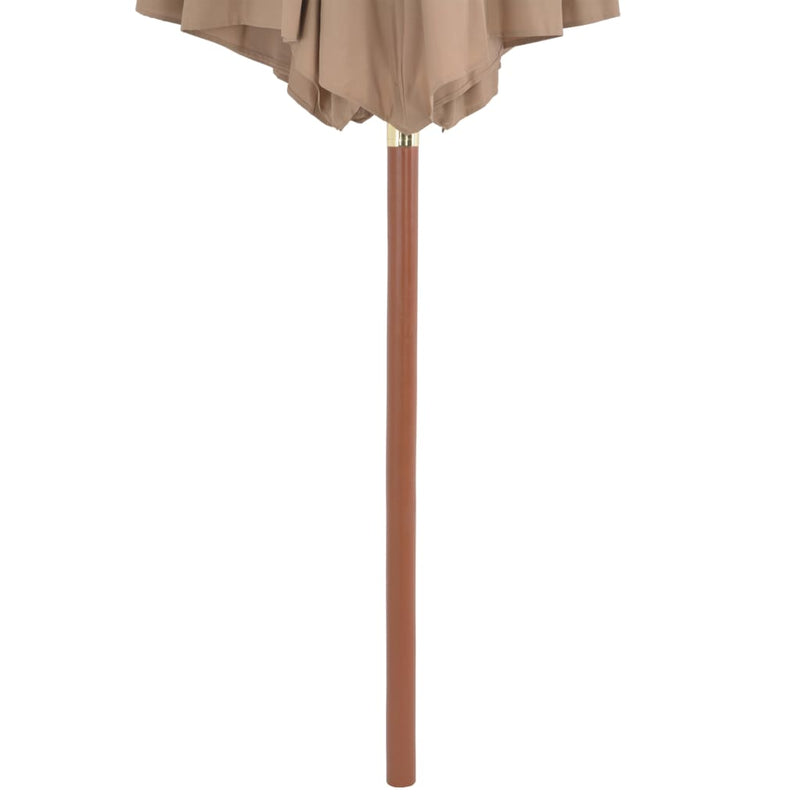 Load image into Gallery viewer, Vidaxl parasol met houten paal 300 cm taupe
