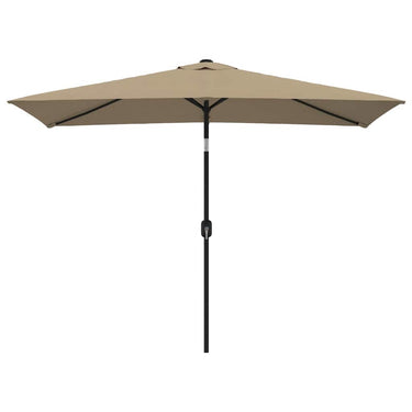Vidaxl parasol met metalen paal 300x200 cm taupe