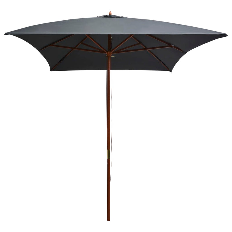 Load image into Gallery viewer, Vidaxl parasol met houten paal 200x300 cm antraciet
