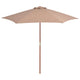 Vidaxl parasol met houten paal 270 cm taupe