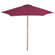 Vidaxl parasol met houten paal 270 cm bordeauxrood