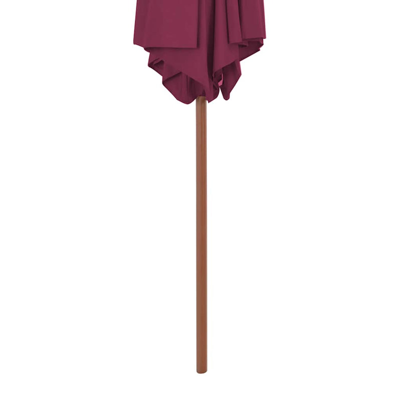 Load image into Gallery viewer, Vidaxl parasol met houten paal 270 cm bordeauxrood
