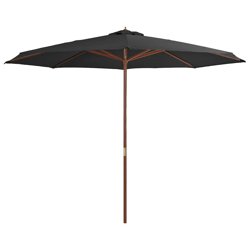 Load image into Gallery viewer, Vidaxl parasol met houten paal 350 cm antraciet
