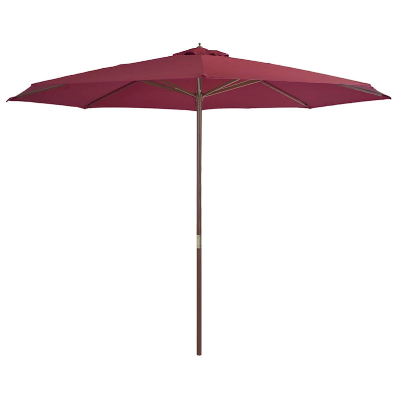 Load image into Gallery viewer, Vidaxl parasol met houten paal 350 cm bordeauxrood
