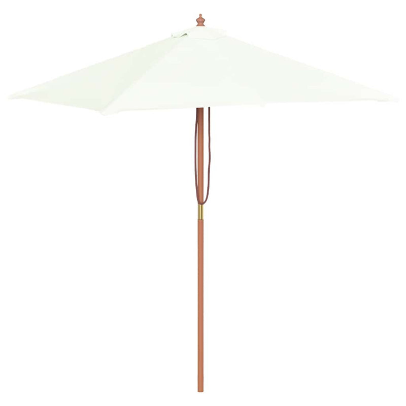Load image into Gallery viewer, VidaXL Parasol met houten paal 150x200 cm zandkleurig
