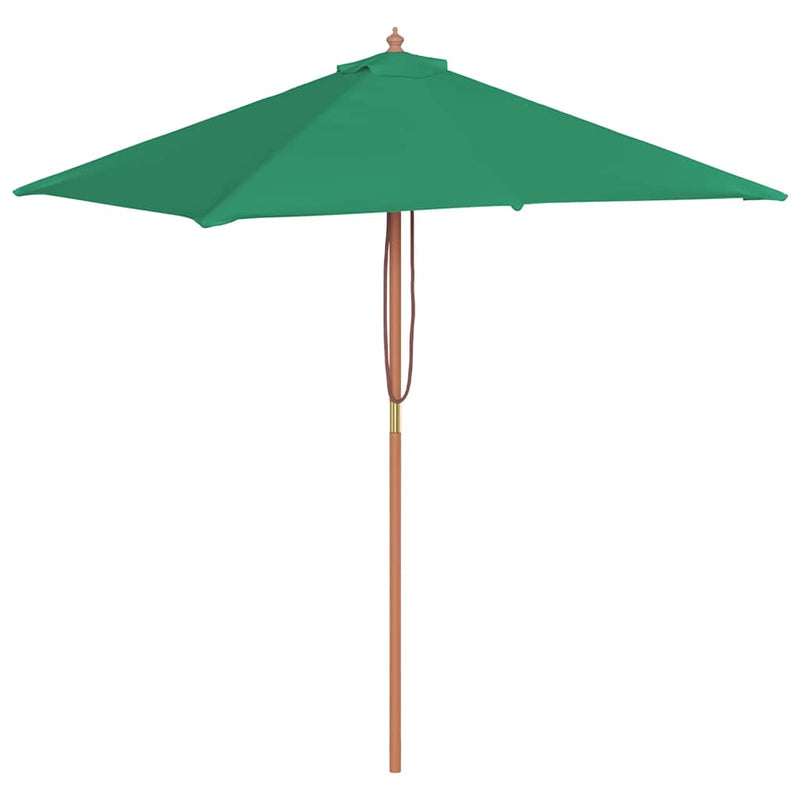 Load image into Gallery viewer, VidaXL Parasol met houten paal 150x200 cm groen
