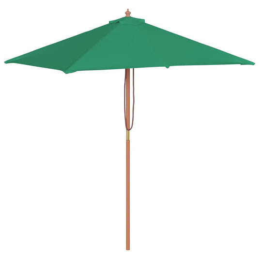 VidaXL Parasol met houten paal 150x200 cm groen