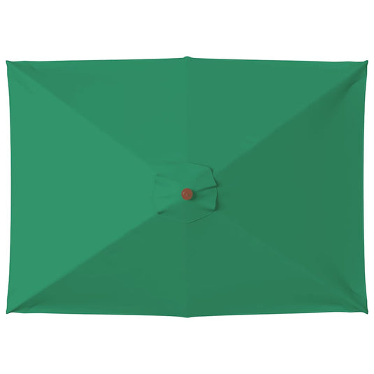 VidaXL Parasol met houten paal 150x200 cm groen
