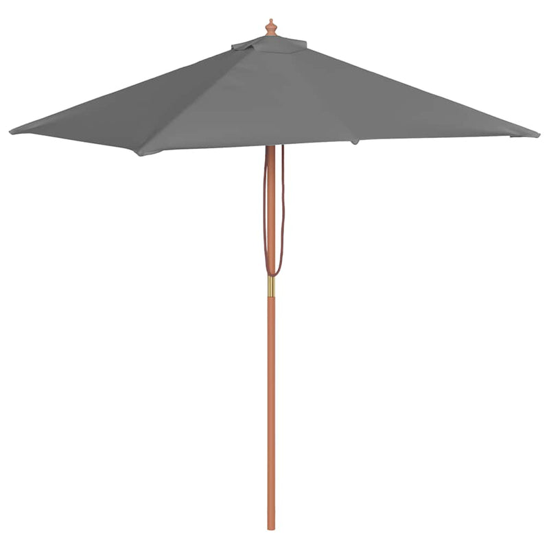 Load image into Gallery viewer, VidaXL Parasol met houten paal 150x200 cm antraciet
