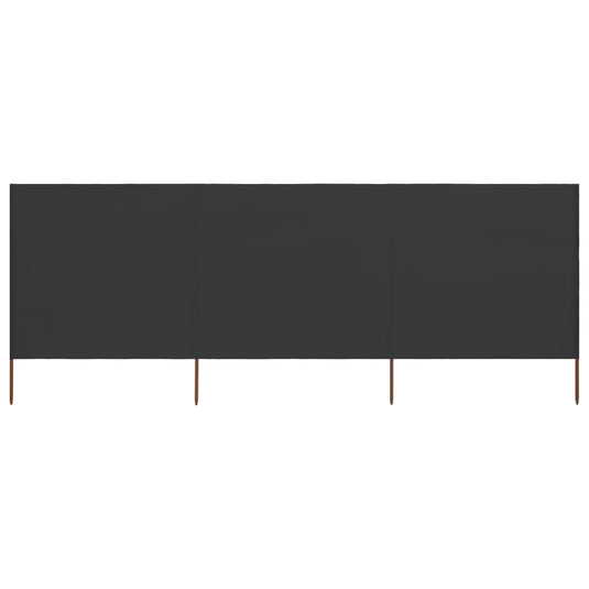 Vidaxl windscherm 3-panelen 400x120 cm stof antraciet