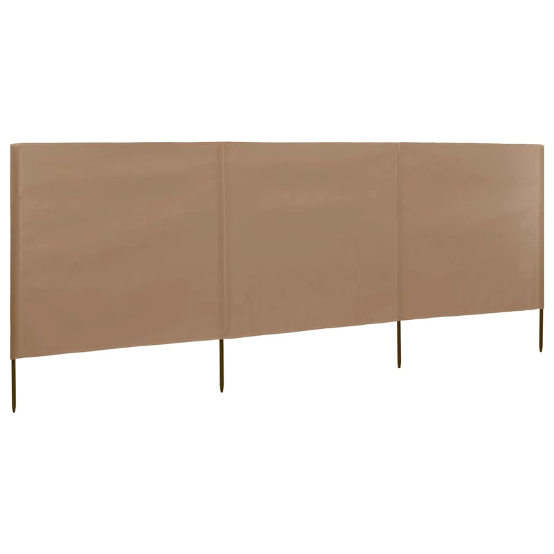 Load image into Gallery viewer, Vidaxl windscherm 3-panelen 400x120 cm stof taupe
