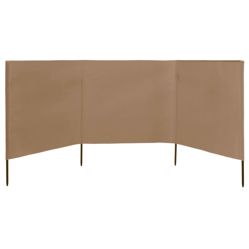Load image into Gallery viewer, Vidaxl windscherm 3-panelen 400x120 cm stof taupe
