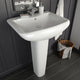 VidaXL Wastafel op voet vrijstaand 580x470x200 mm keramiek wit