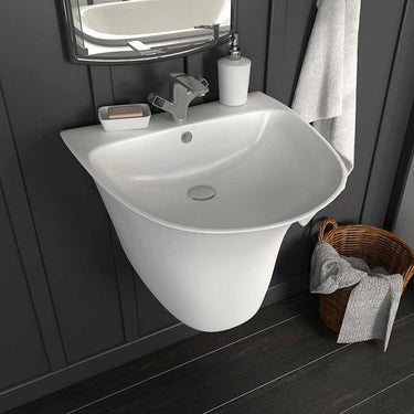 Vidaxl wasbak wit 47 x 45 x 37 cm geglazuurd keramiek